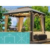 10x12ft Grill Gazebo, Galvanized Steel Canopy, with Mosquito Netting and Curtains for Patio and Backyard Use - Coolbibila - 4 of 4