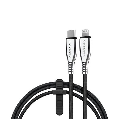 Naztech TITANIUM USB-C to MFi Lightning Braided Fast Charge Cable