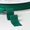 18' Christmas Fabric Ribbon Green Grosgrain - Wondershop™ - 3 of 3