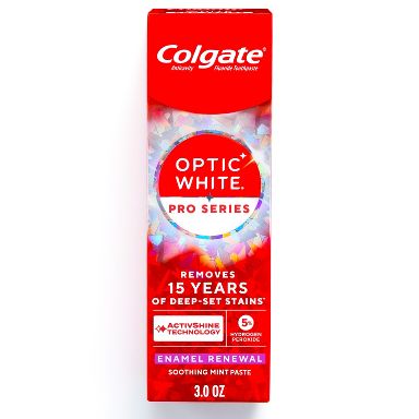 Colgate Optic White Pro Series Enamel Renewal Toothpaste - 3oz: Mint Flavor, 1-Pack, Paste, Sodium Monofluorophosphate