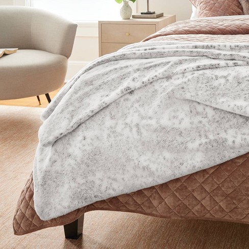 55x80 Faux Fur Ribbed Bed Blanket - Threshold™ : Target