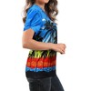 Nlife Womens Puff Short Sleeve Hawaiian Shirts Floral Tropic Printed Pleated V Neck Summer Casual T-Shirt Trendy Boho Blouses Tops - 3 of 4