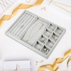 Unique Bargains 3 in 1 Jewelry Tray Stackable Tray Showcase for Rings Earrings Necklace Pendants 1 Pc - 2 of 4