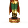 LuxenHome Tall Nutcracker Red Soldier with Tray, Battery-Operated Holiday Decoration with Lights - 3 of 4