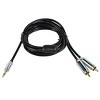 Monoprice Audio Cable - 10 Feet - Black | 3.5mm Stereo Male to RCA Stereo Male Gold Plated Cable for Mobile - 3 of 3
