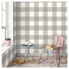 Buffalo Plaid Peel & Stick Wallpaper Gray - Threshold™: Removable, Self-Adhesive, Stain-Resistant, Washable, Vinyl - 3 of 4