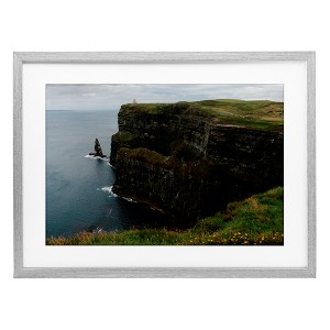 Stupell Industries Scenic Ireland Cliffs Framed Print Under Glass Art, Gray, 20" x 14" - 1 of 4
