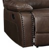 42" Aashi Gel Match Power Motion Recliner Brown Leather - Acme Furniture: Upholstered, Metal Frame, 60 Day Warranty - 3 of 4