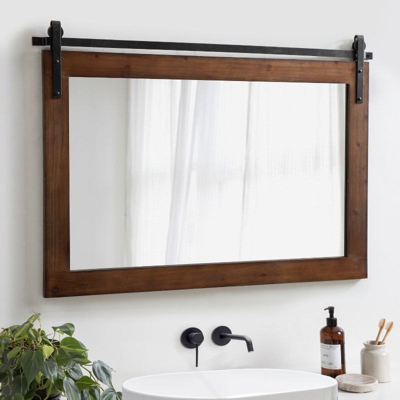 Kate and Laurel Cates Rustic Wall Mirror, 5 of 8