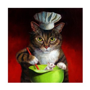 Canvas Wall Art - Lucia Heffernan 'Guest For Dinner' Wall Art for Living Room, Bedroom, or Office Décor by Trademark Fine Art - 14 x 14 Inches - 1 of 4