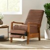 Push-Back Club Recliner with Wood Frame - 3 of 4
