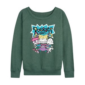 Women's - Rugrats - Squad Lightweight French Terry Wide Neck Long Sleeve Shirt - 1 of 4