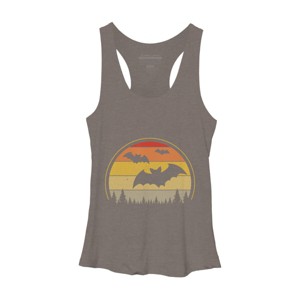 Women's Design By Humans Vintage Retro Vampire Bats Halloween Costume By Chos Racerback Tank Top - 1 of 3