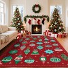 Christmas Living Room Rug Xmas Festive Decor Rug Washable Area Rug Soft Low Pile Non-Slip Area Rug for Bedroom - 2 of 4