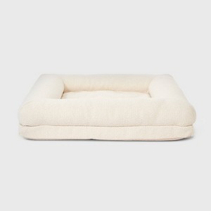 Dog and Cat Bolster Bed - Boots & Barkley™ White - 1 of 4