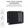 TiramisuBest Reclining Chaise Lounge Chair with Adjustable Backrest & Removable Pillow, Portable Folding for Patio/Garden/Beach (Black) - 3 of 4