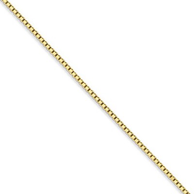 Black Bow Jewelry 1.25mm, 10k Yellow Gold, Box Chain Necklace