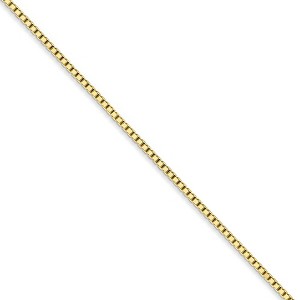Black Bow Jewelry 1.25mm, 10k Yellow Gold, Box Chain Necklace - 1 of 4