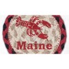 Earth Rugs Lobster Maine Printed Coaster – Nautical Red Design on Braided Jute, Coastal Decor, 5"x5" - 3 of 3