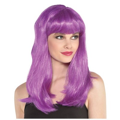 purple costume wig