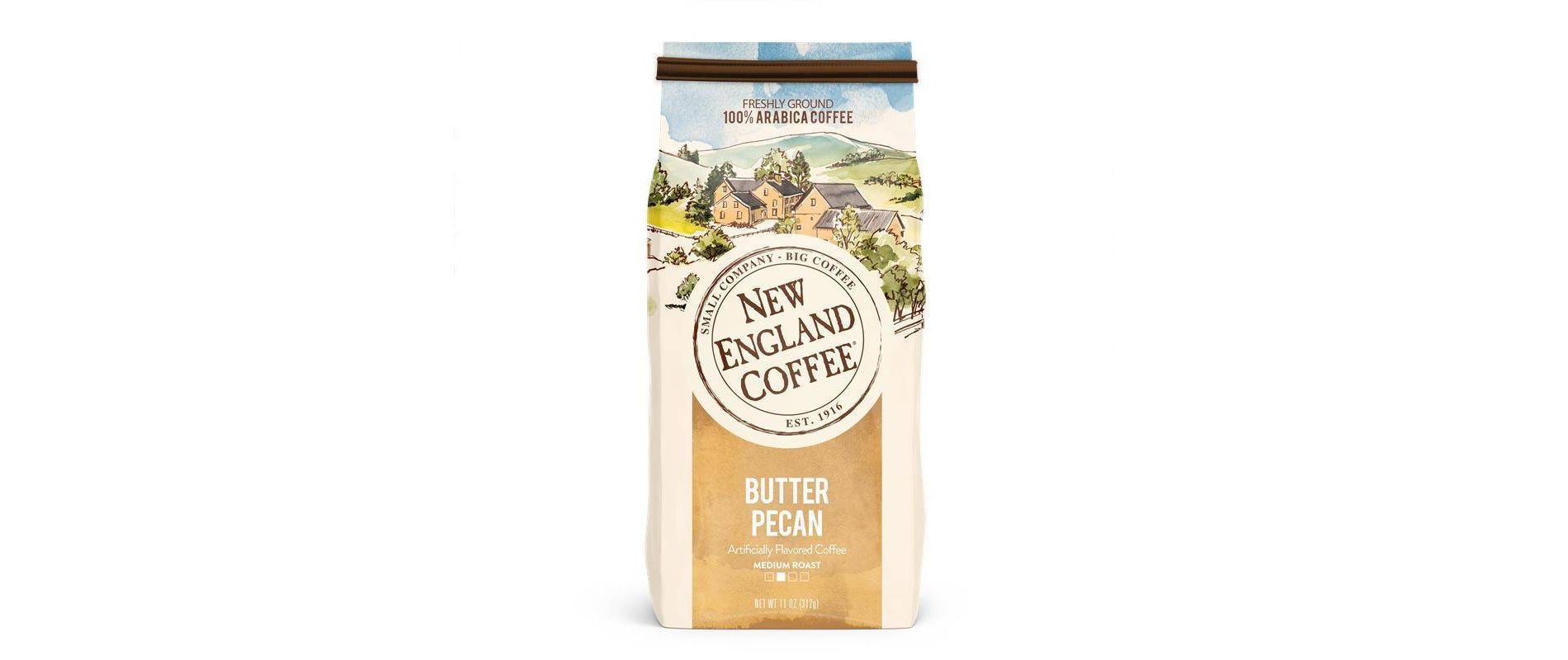 New England Coffee Butter Pecan Flavored Medium Roast Ground Coffee - 11oz