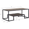 Idella Rustic Oak & Black Finish Coffee Table - 2 of 4