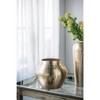 Gulches 11*11*9" Aluminum Chisel Flower Vase, Gold - 2 of 4
