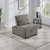 76'' Convertible Wide-Welt Corduroy Sofa Sleeper Sofa Chair W/ Pull-Out Bed Smoke - 2 of 4
