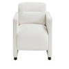 30"Accent Chair Beige Seat Cushion Boucle Upholstery Plywood Frame 1pc Armchair - 3 of 4