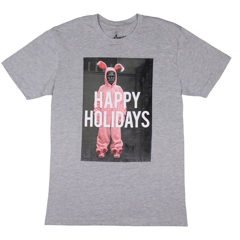 A Christmas Story Men's Ralphie Bunny Suit Happy Holidays Adult T-Shirt, 2 of 5