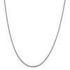 Black Bow Jewelry 1.6mm 14k White Gold Diamond Cut Open Franco Chain Necklace - 3 of 4