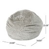 Airsurfer Large Pebble Gray Bean Bag Chair Cozy Textured Bean Bag Chair Comfort Seating for Relaxation in Living Spaces - 2 of 4