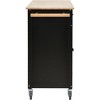 Maliang 54.3" W Kitchen Island Cart with Locking Wheels, 4 Door Cabinet and 2 Drawers,Spice Rack, Towel Rack - 3 of 4