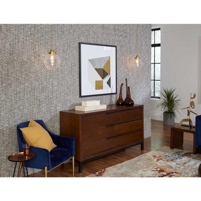 Penn Natural Brass Pendant with Clear Glass Globe