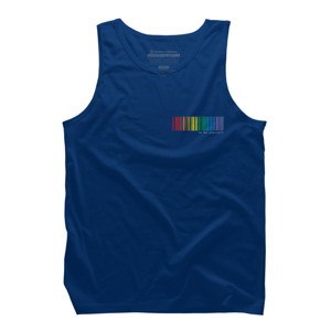 Adult Design By Humans Pride Rainbow Barcode To Be Yourself By mikmom Tank Top - 1 of 2