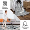 Rugs for Living Room 8x10 – Washable Anti-Slip Low Pile Vintage Floral Oriental Distressed Rug for Bedroom, Office, Dining, Nursery, Grey & Blue - 4 of 4