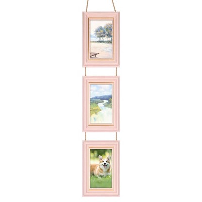 REGALWOVEN Hanging Collage Picture Frames Wall Decor Photo Rustic Frame with Rope