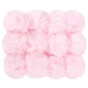 Unique Bargains Fluffy Soft Elastic Faux Fur Pom Poms for Hats DIY Scarves Gloves 12 Pcs - 1 of 4