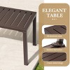 Crestlive Products Outdoor Side Table Aluminum Rectangular Side/End Table, Small Patio Coffee Bistro Table - 4 of 4