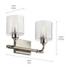 Kichler Lighting Harvan 2 - Light Vanity in  Satin Nickel - 2 of 3