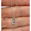 Pompeii3 1/10ct Diamond Three Stone Pendant 14K White Gold - 3 of 4