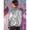 Lars Amadeus Men's Zipper Disco Holographic Bomber Jacket - 3 of 4