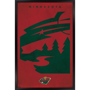 Trends International NHL Minnesota Wild - Logo 25 Framed Wall Poster Prints - 1 of 4