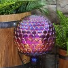 Sunnydaze Scalloped Texture Indoor/Outdoor Gazing Globe Glass Garden Ball - 10" Diameter - Red - 4 of 4