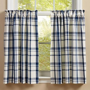 Park Designs Canton Plaid Tiers 72" x 36" Pair of 2 - 1 of 4