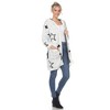 Women's Hooded Open Front High Pile Fleece - White Mark - 3 of 4
