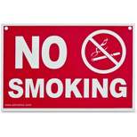 Advantus No Smoking Wall Sign Punched for Hanging 12"x8" White/Red 83639
