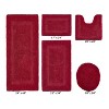 Lux Premium 100% Cotton Tufted Solid Reversible 5 PC Bath Rug Set – Ultra-Soft, Water-Absorbent, Durable, Machine Washable Bathroom Rug - 2 of 4
