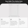 BalanceFrom Walk Thru Safety Gate for Baby and Pets, Doorways, Stairways, Hallways, Fits 29.1-33.8 Inch Openings, 36 Inch Height, White - 2 of 4