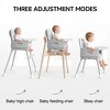 BabyBond Portable 3 in 1 Baby High Chair, Convertible High Chair for Babies and Toddlers with 5 Point Harness and Three Adjustable Height Settings - 3 of 4